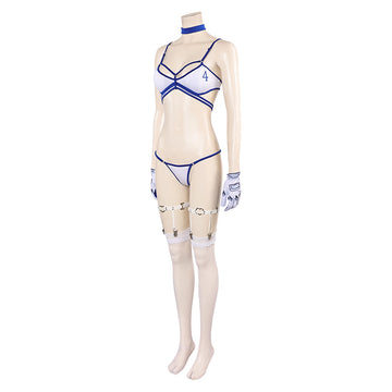 Susan Storm Women Blue White Bikini Set Swimsuit Cosplay Costume Outfits Halloween Carnival Suit